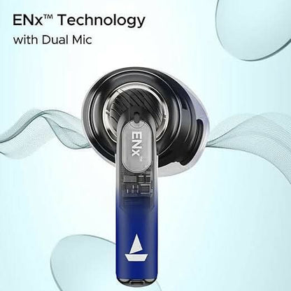 boAt Airdopes Ace Wireless Earbuds – 35H Playback, ASAP™ Charge, BEAST™ Mode, ENx™ Technology (Starry Blue)